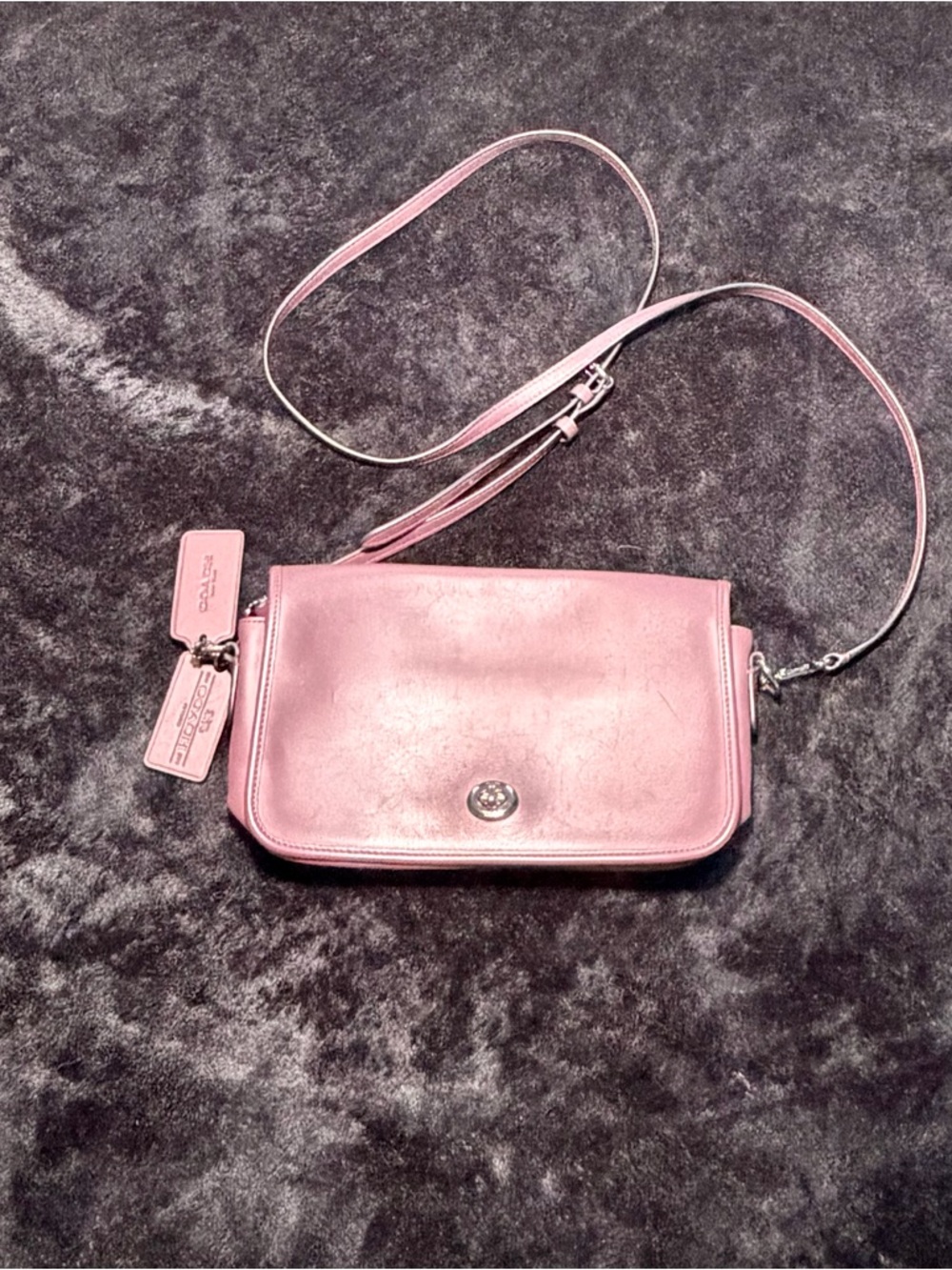 Coach Burgundy Leather Shoulder Bag